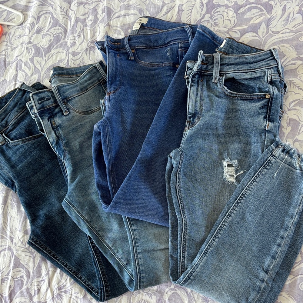 River Island Women's Blue skinny Jeans bundle US size 4 (UK 8) 4 pairs